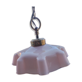 Pink opaline hanging lamp