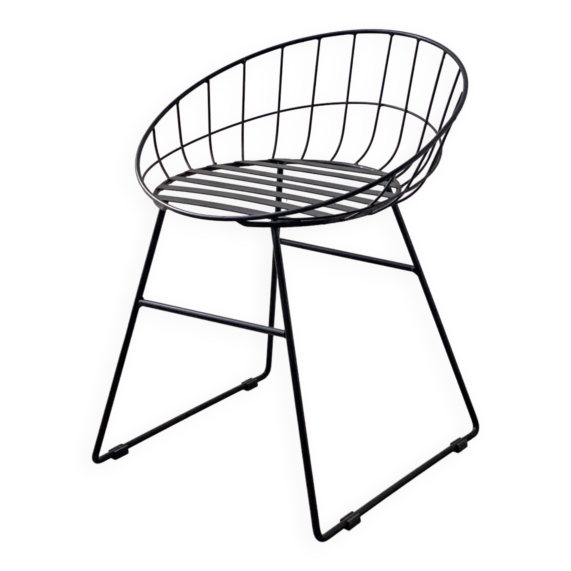 Vintage wire metal stool / chair