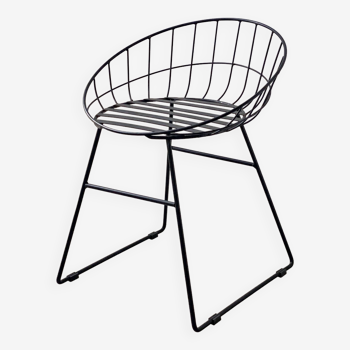 Tabouret / chaise vintage en fil métallique