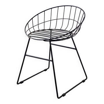 Tabouret / chaise vintage en fil métallique