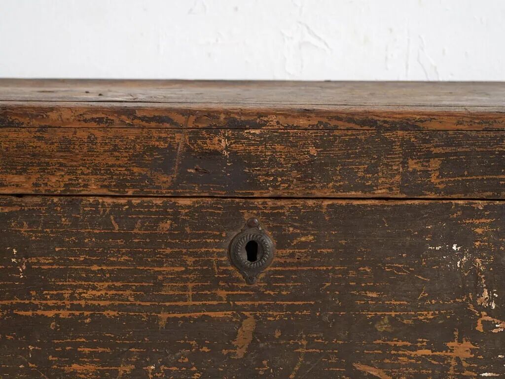 Antique chest with dark patina (Year 1906) #5