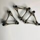 Chrome metal candle holders. Set of 3.