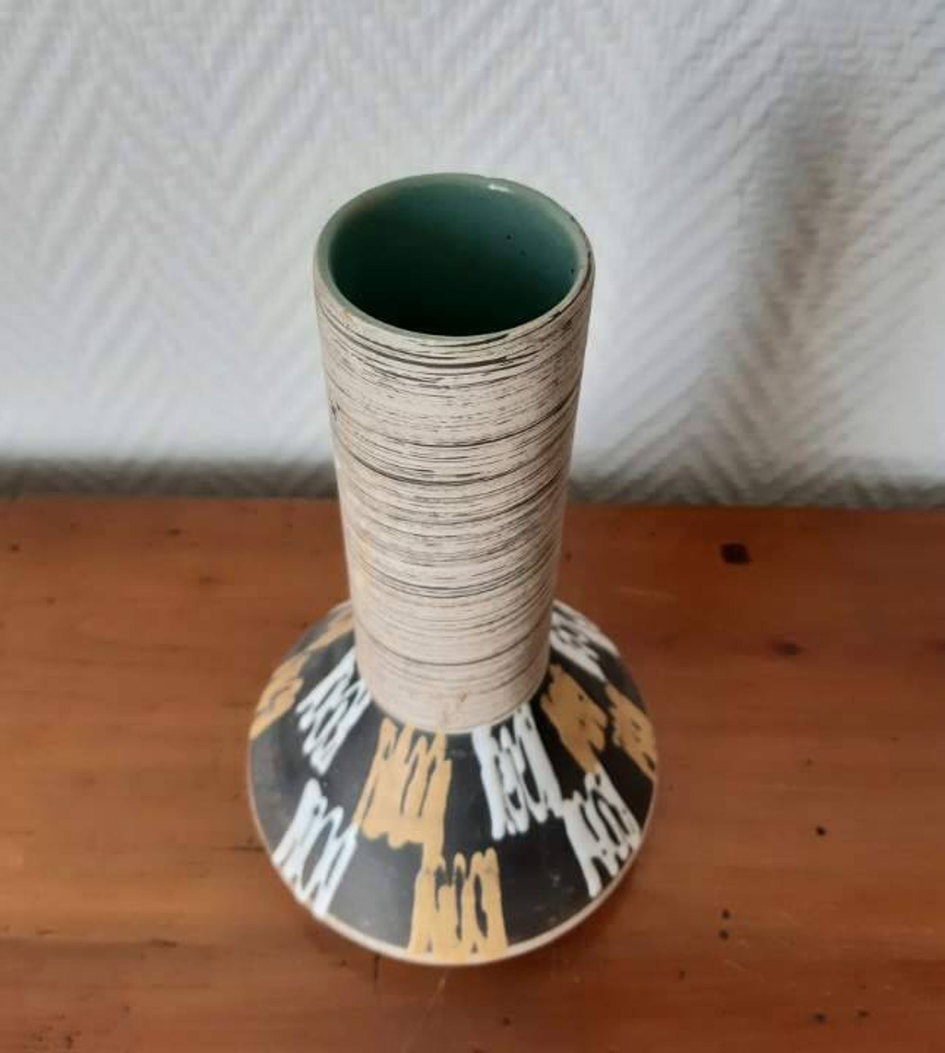 Vase West Germany céramique graphique, vers 1970
