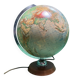 Vintage 1960s German glass globe lamp by JRO Globus Munchen