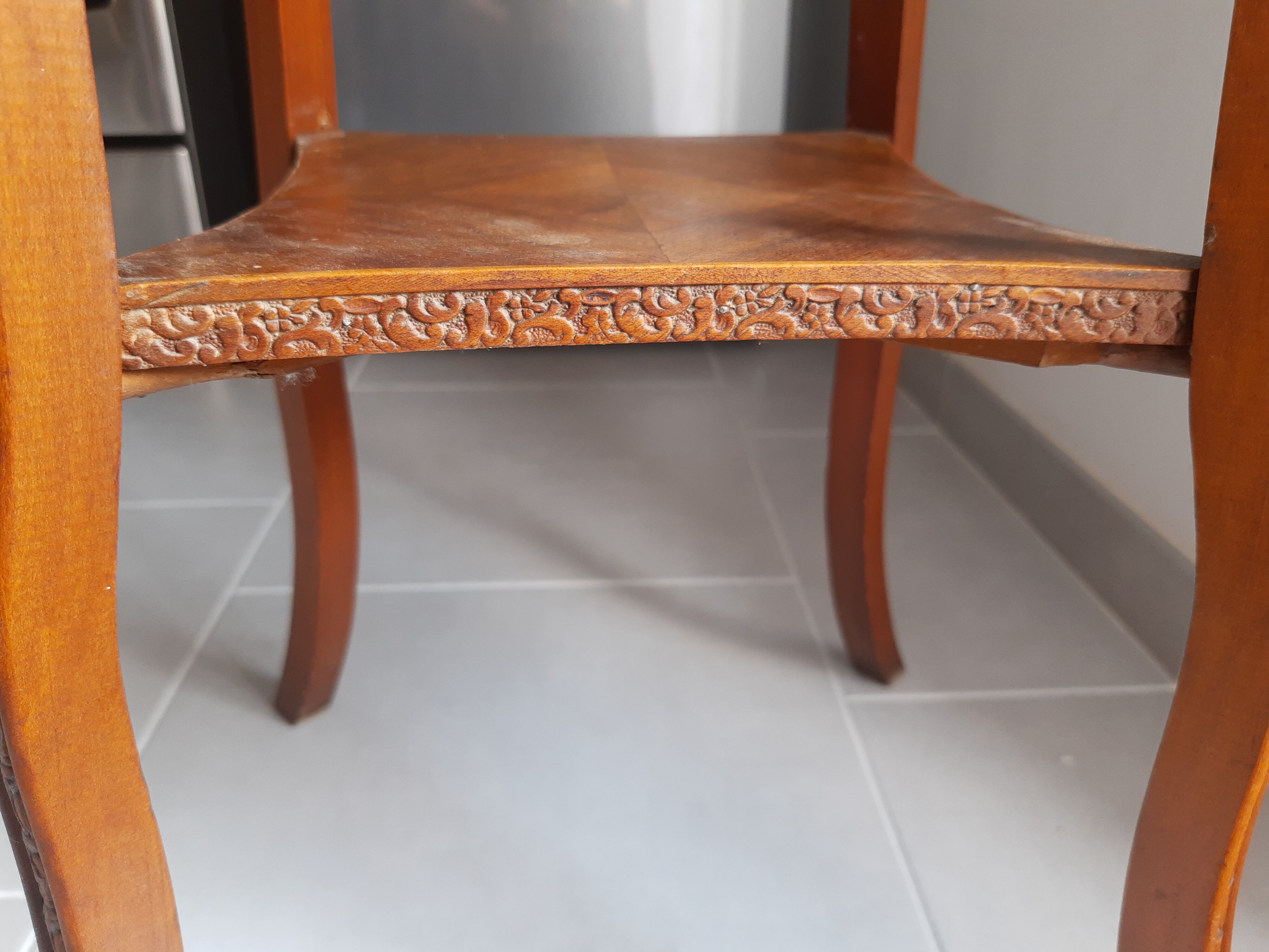 Art deco tray in marble side table