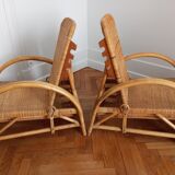 Old pair of deckchairs. 1960.