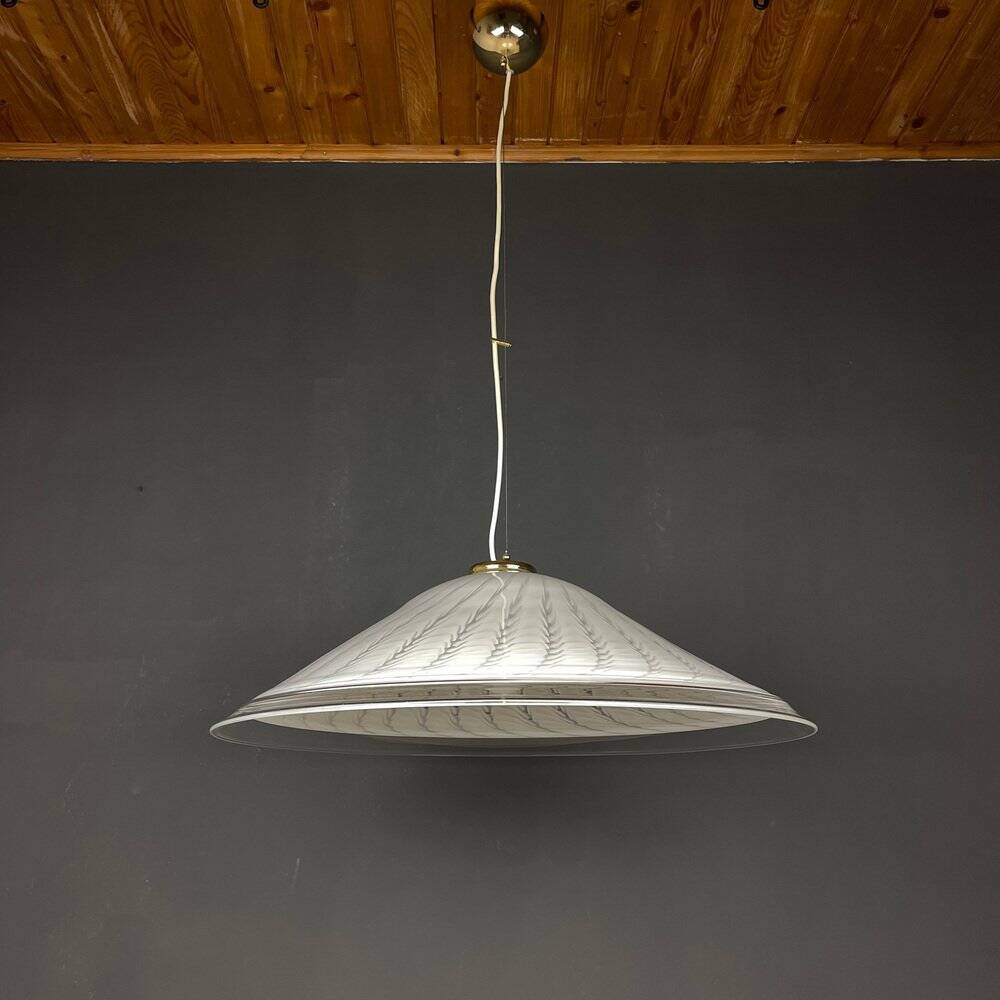 Murano glass pendant lamp, tourbillon, Italy, 1970s