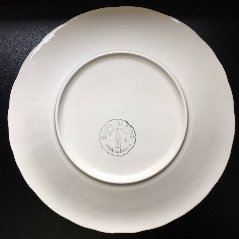 2 Assiettes Barbotine Salins Poire 19.5 cm