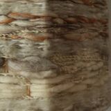 Vintage sandstone lamp and its wool lampshade