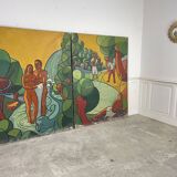 1950s diptych in the post-nabis style