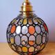 Colored glass portable lamp
