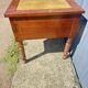 Louis Philippe desk in walnut, with a leather top.