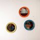 Miroir rond italien vert anis