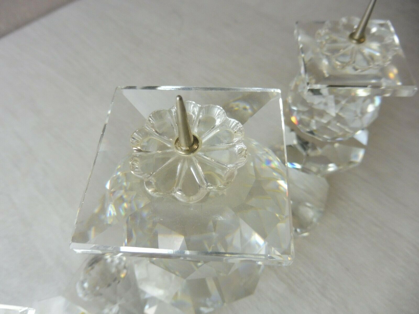 Candle holders with 3 candles, made of Swarovski crystal