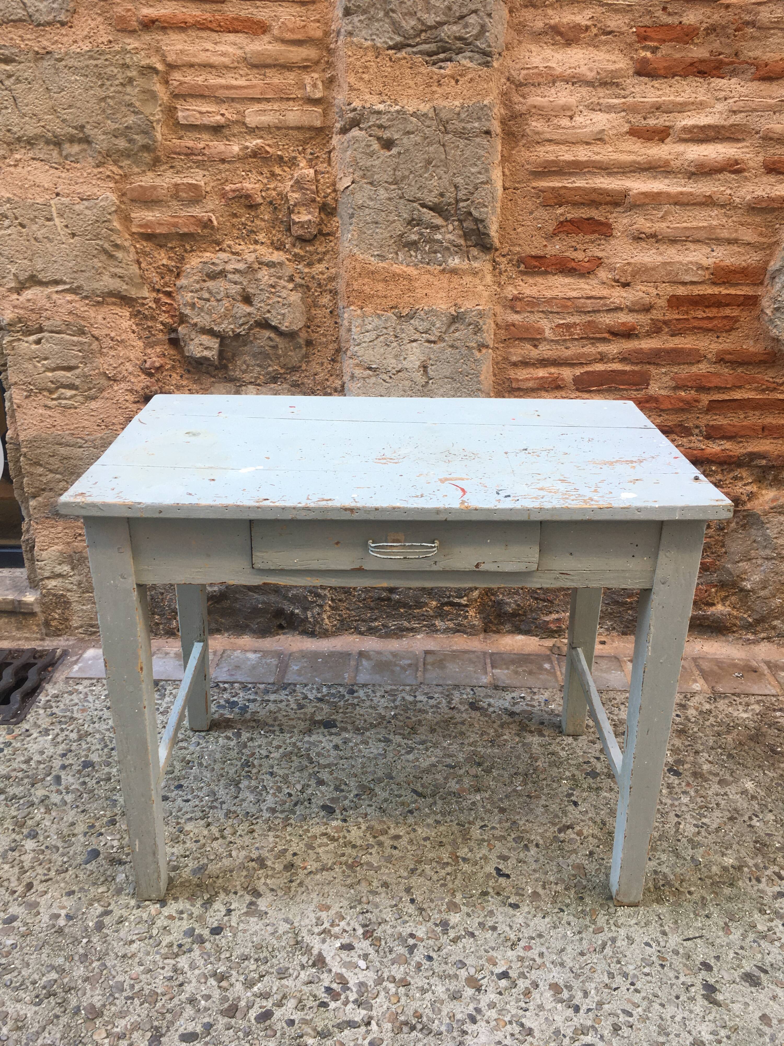 Small wooden farmhouse table