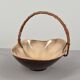 Iridescent ceramic cup or basket / signed / 50s / mid-century / vintage / xxth century