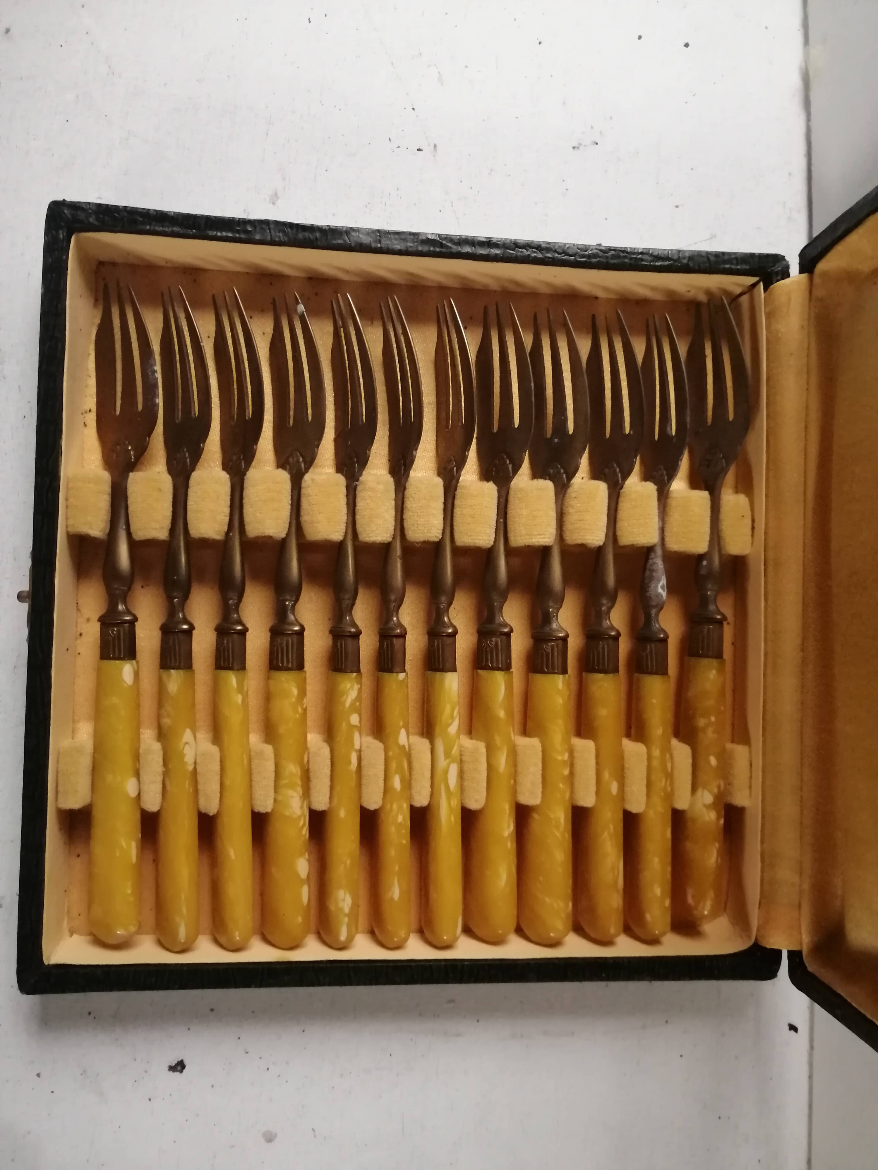 Antique dessert forks