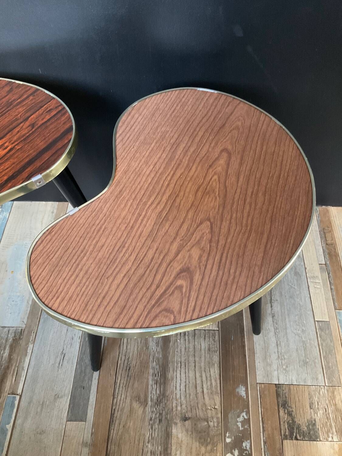 Duo of wooden and Formica coffee tables from the 60s and 70s