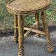 Braided wicker stool