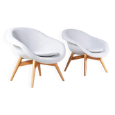 1950s set of 2 easy chairs by Frantisek Jirak, Czech