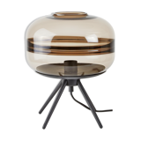 Lampe à poser en verre fumé
