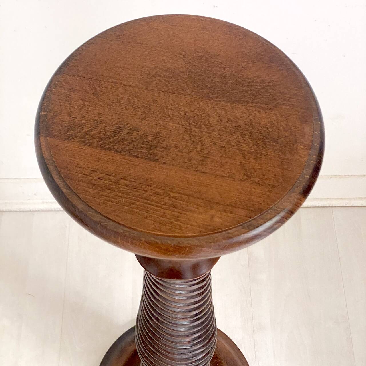 Vintage solid oak stool