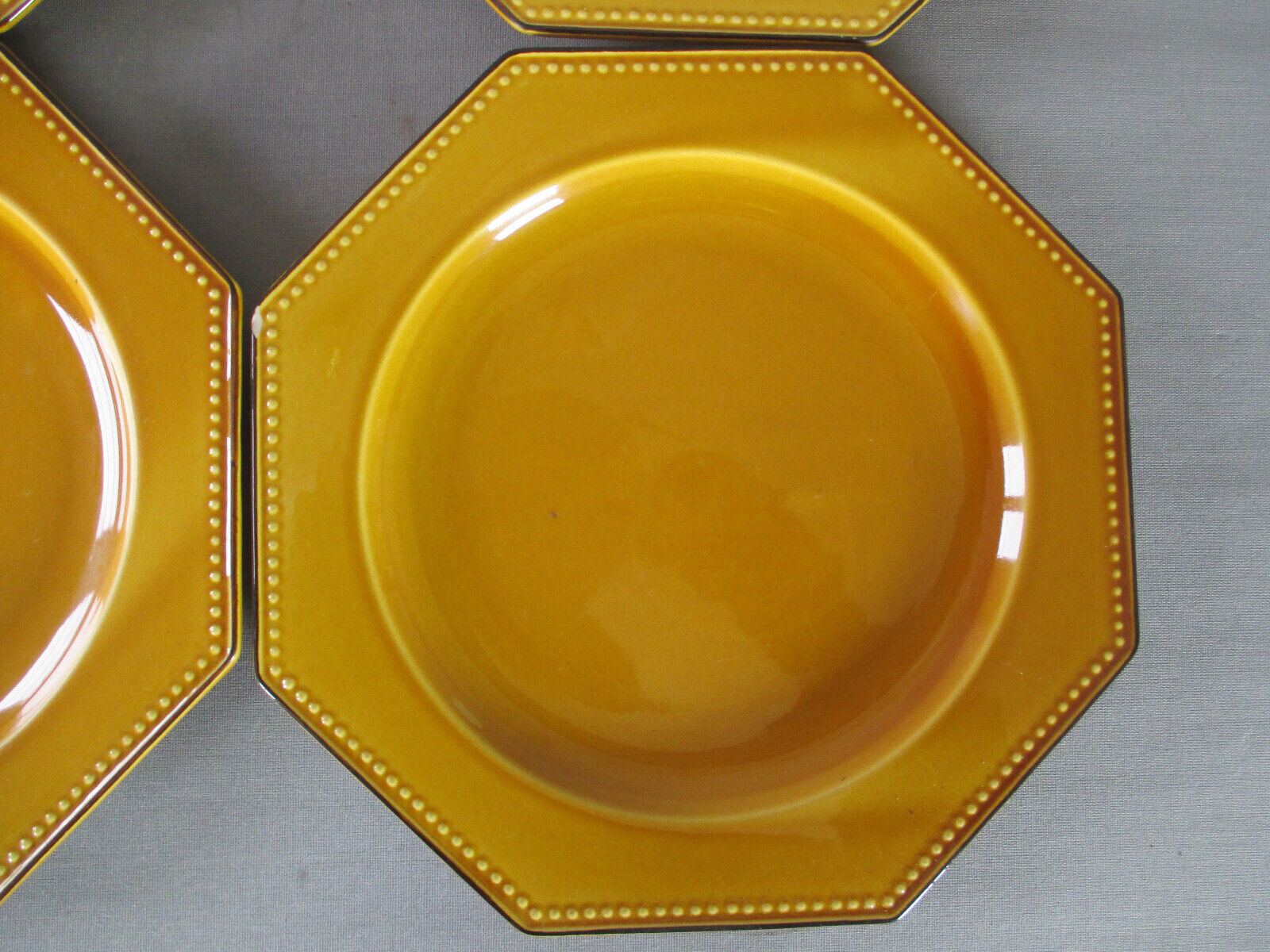 6 Poet Laval beaded octagonal plates