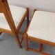 Pair of vintage chairs in pine and white terry fabric from the 70s