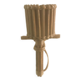 Rattan wall lamp Louis Sognot 1960