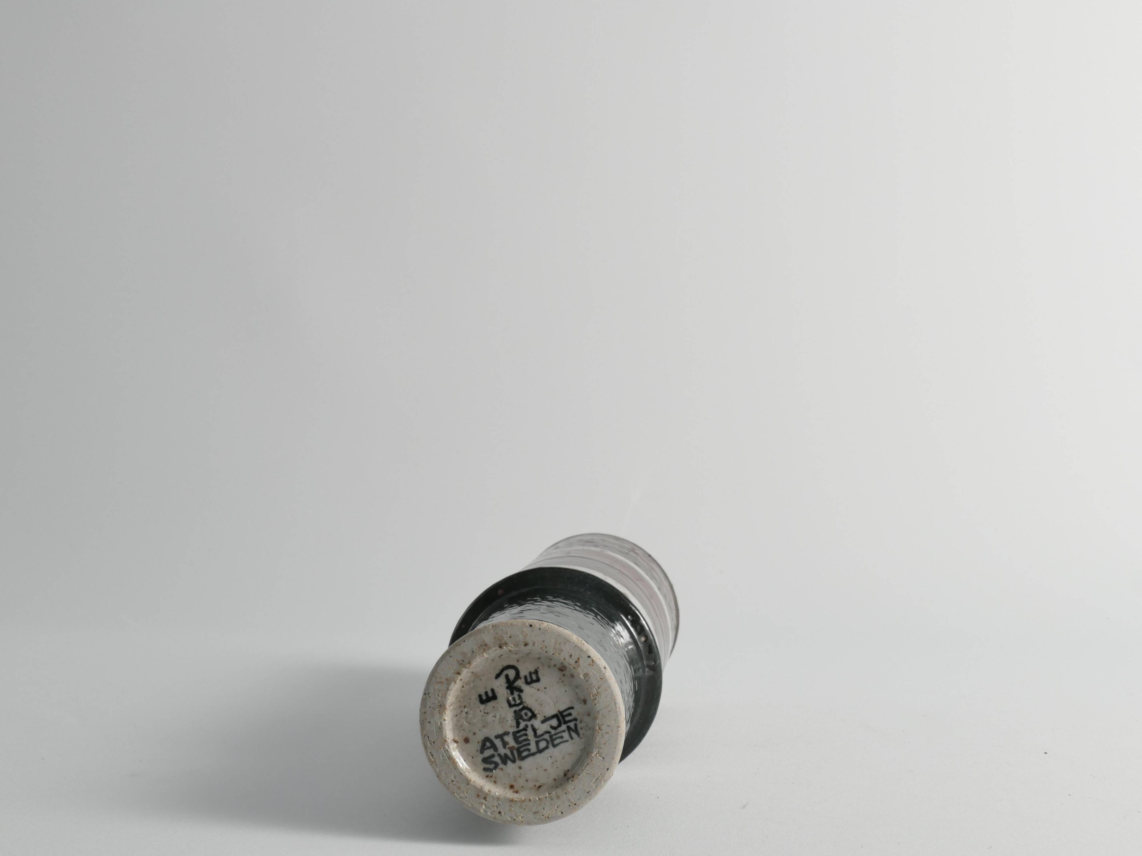 Scandinavian Modern Chamotte Stoneware Vase by Inger Persson for Rörstrand, 1960