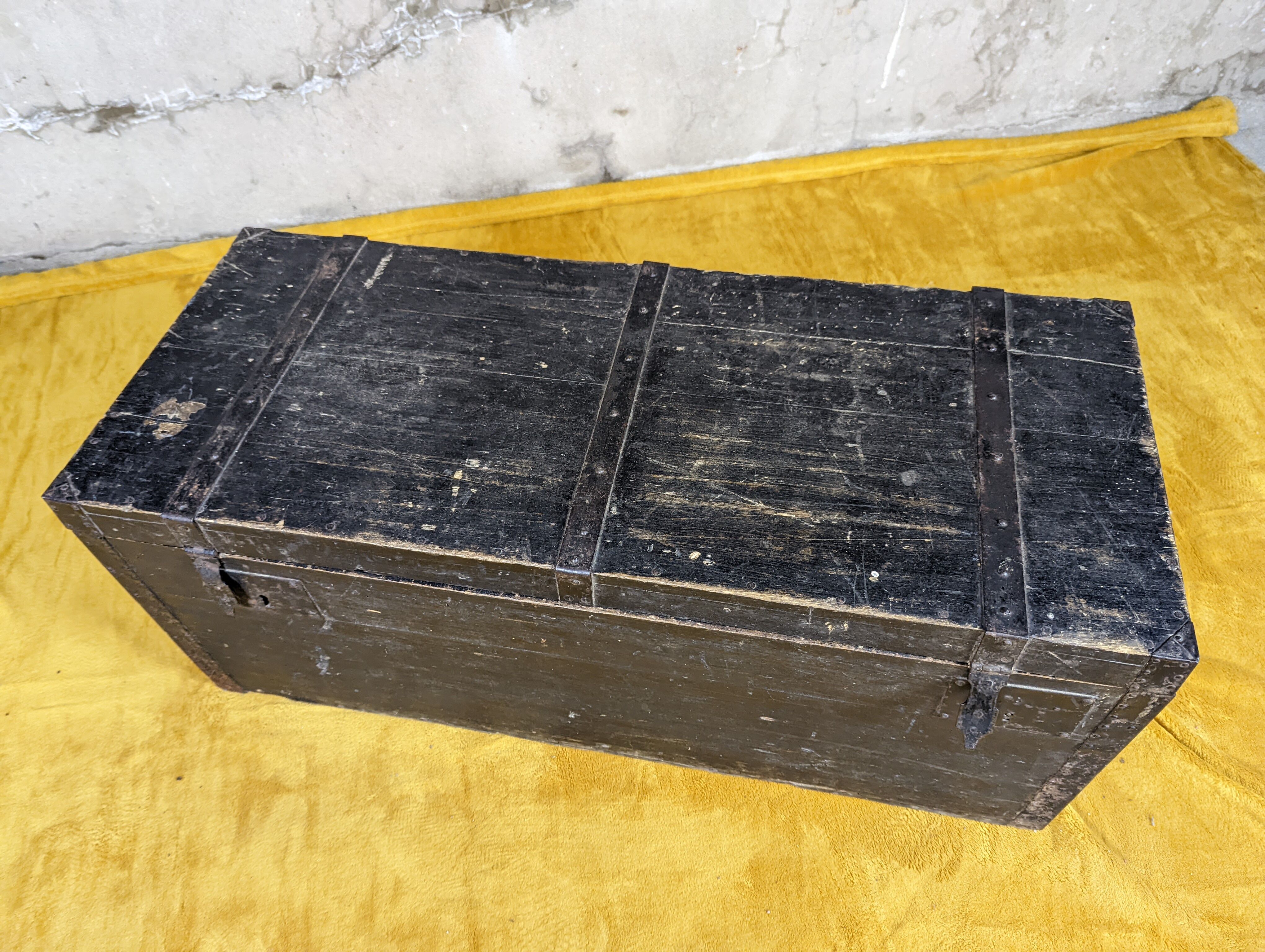 Antique travel trunk