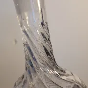 Carafe Jules Grevy 1879 fait main, verre moulé.