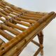 Vintage rattan bamboo footstool stool 1960s
