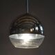 Mid-Century Chandelier in Chromed Steel and Opaline Glass, Germany, 1970s