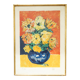 Peinture de fleurs au pastel des années 70.