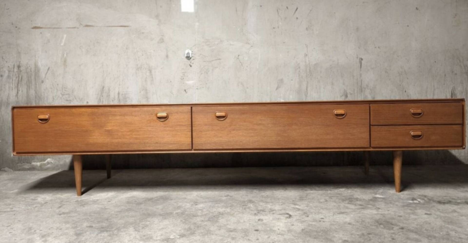 Vintage Scandinavian teak sideboards from the 1970s.