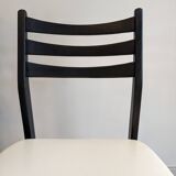 Pair of vintage Scandinavian black and white chairs