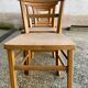 Set of 8 old light wood bistro chairs years 1957 stamps