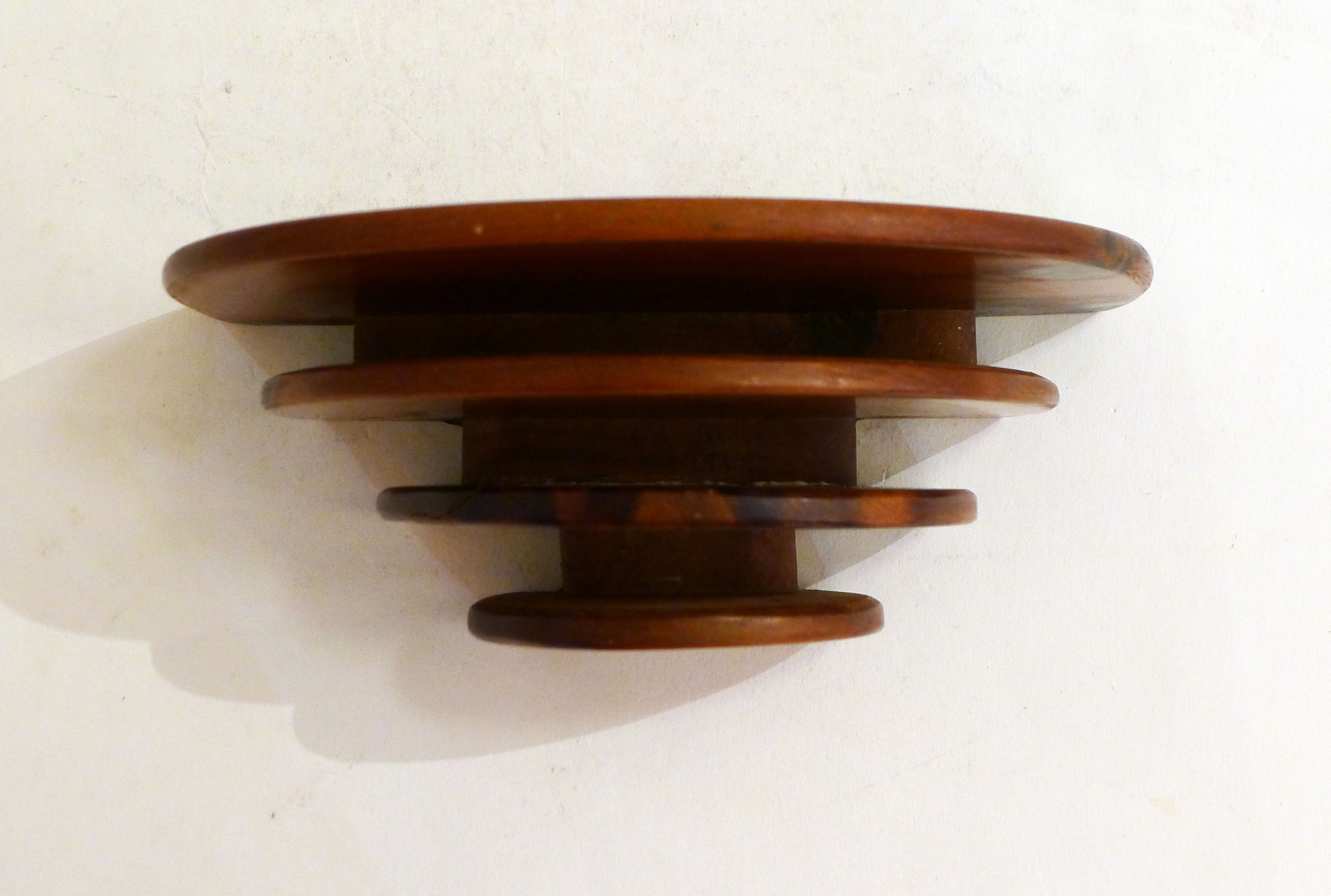 Wooden semicircle letter holder