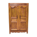 Old rustic oak cabinet of the 19th century louis 15 style