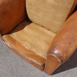 Leather club armchair