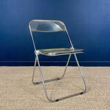 Pair of PLIA chairs by Giancarlo Piretti for Castelli Italy 1970s