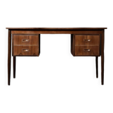 Bureau vintage classique scandinave moderne en bois de teck avec tiroirs, 1960s