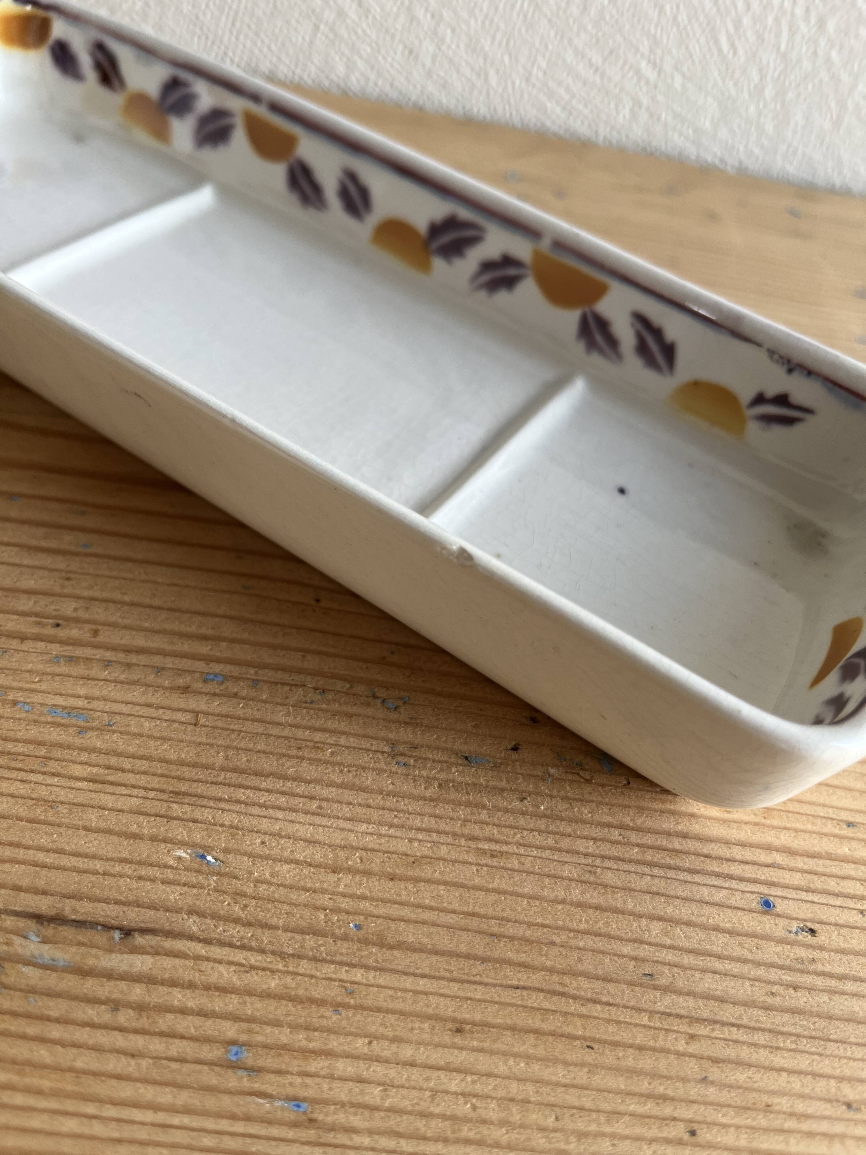 Bathroom set / earthenware soap dish Digoin Sarreguemines