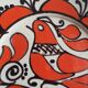 5 handmade ceramic plates Romania slavic bohemian birds table or wall