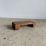 Mini Asian teak side stool blonde