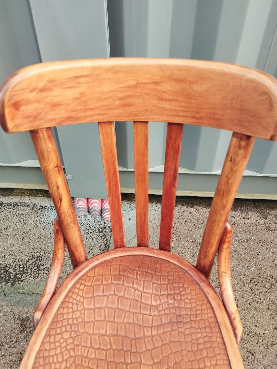 Vintage wooden antique office chair