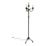 Lampadaire vintage en métal noir