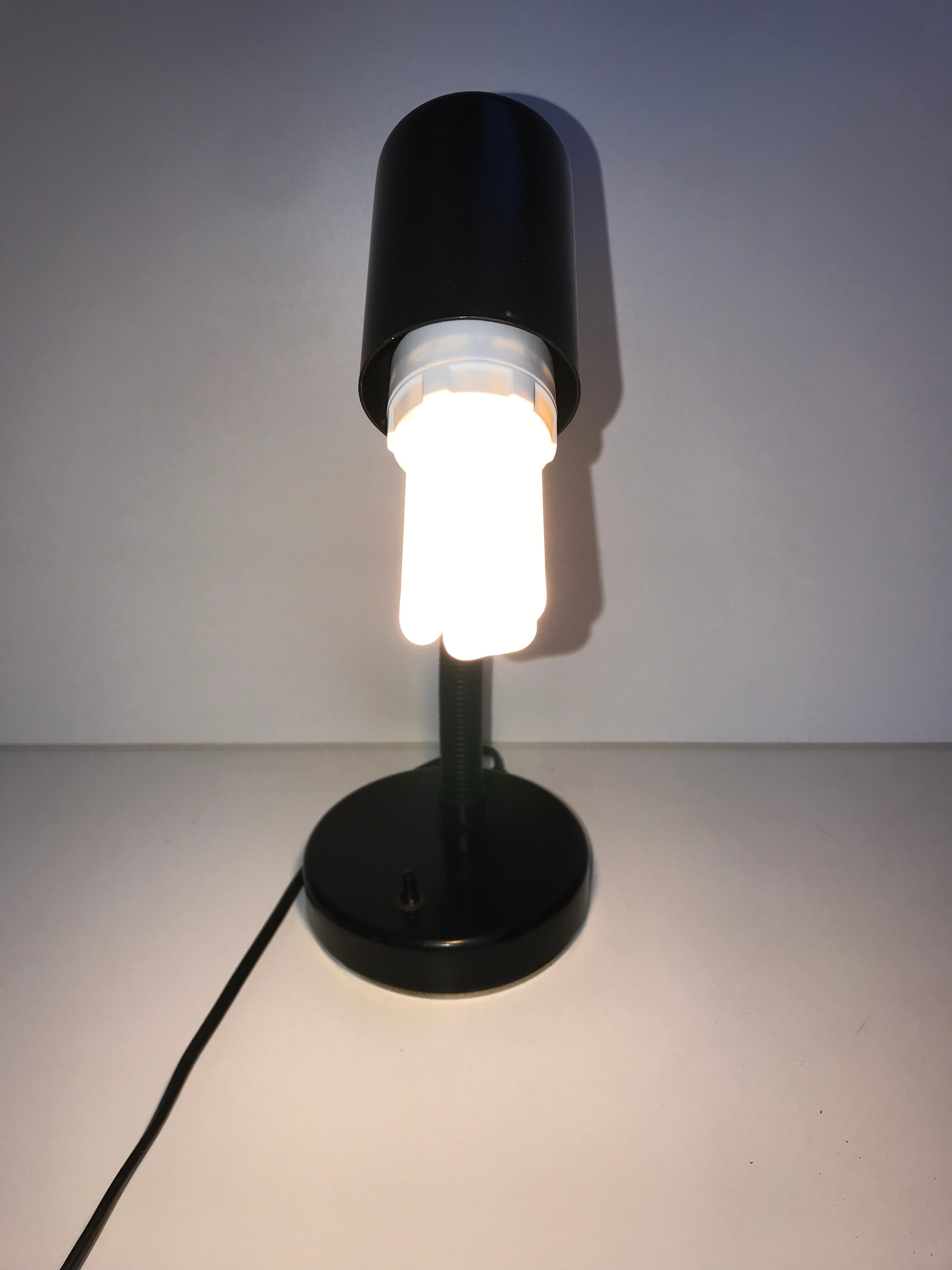 Black desk lamp made in gdr