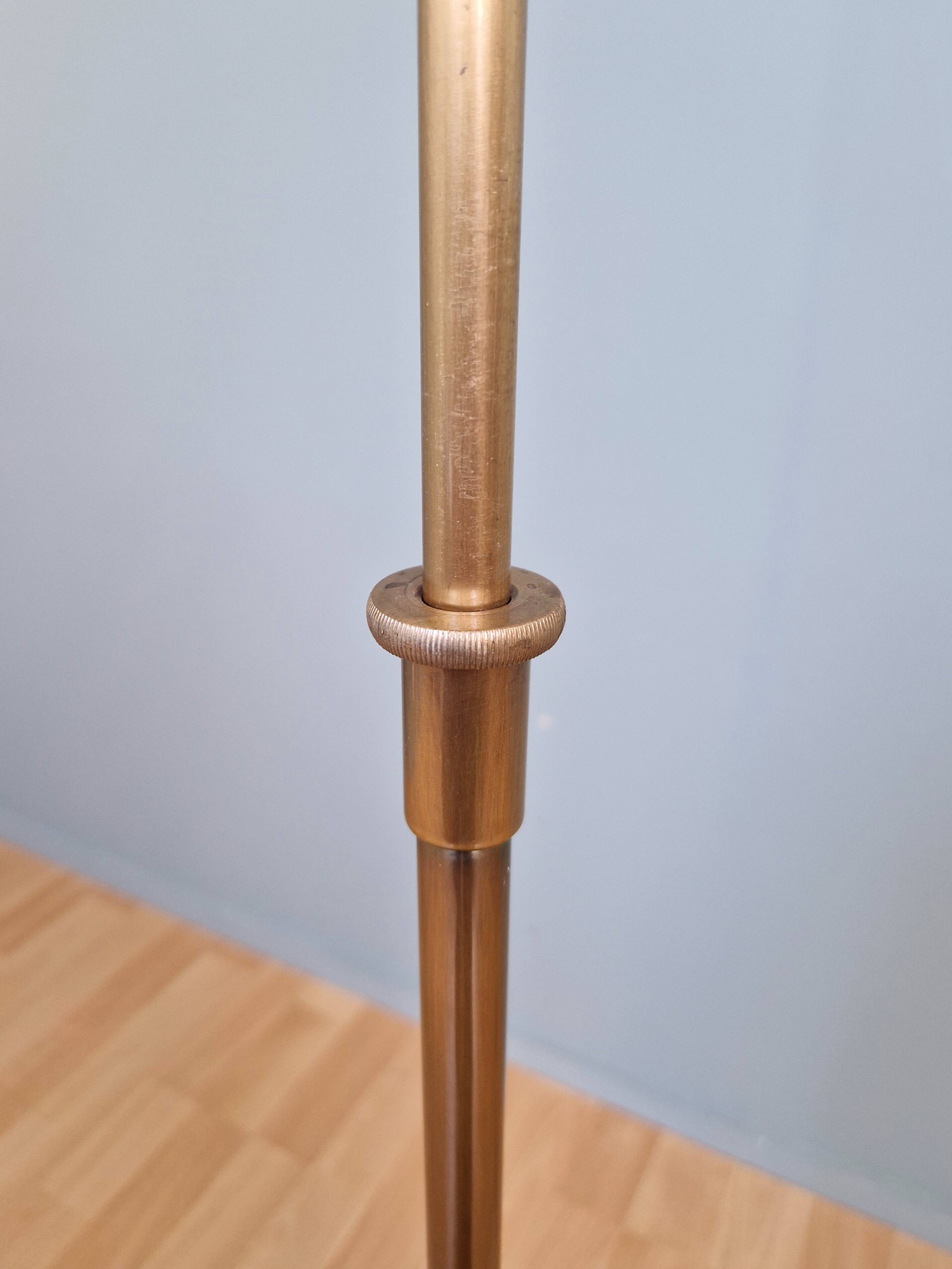 Brass floor lamp, Florian Schulz, Reiminterline, 1970